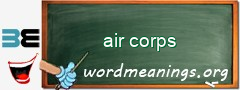 WordMeaning blackboard for air corps